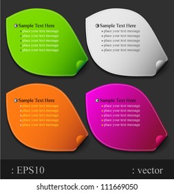 Leaf paper color modern, can use for business concept, education diagram, brochure object.