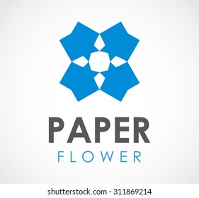 Leaf paper nature flat green abstract vector logo design template natural business ecology icon company identity symbol concept