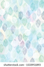 Leaf pastel color pattern vector illustration design background wallpaper