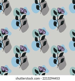 leaf pattern backgrond design with modern graphic for fabric design