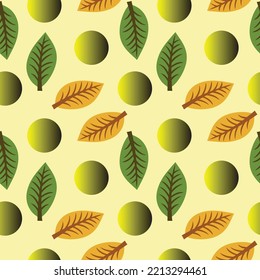 leaf pattern backgrond design with modern graphic for fabric design