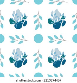 leaf pattern backgrond design with modern graphic for fabric design