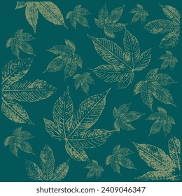 Leaf pattern background illustration ,color leaf pattern