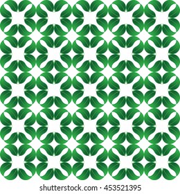 Leaf pattern background. Leaves on white background isolated. Vector.