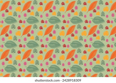 leaf pattern background vector free for personal and commercial use