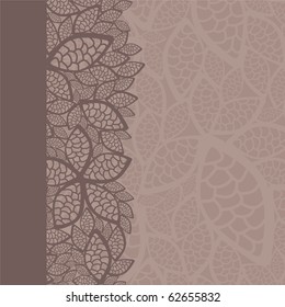 Leaf pattern border and background