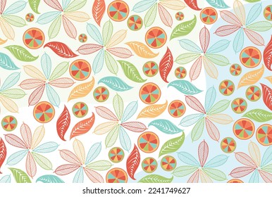 leaf pattern colorful vector graphic illustration design wallpaper background collection