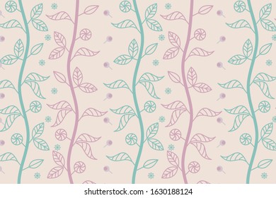 Leaf Pattern Decorative Print Wall