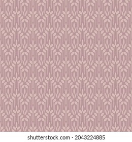 Leaf pattern design. Abstract geometric beige leaves motif pattern on red background.