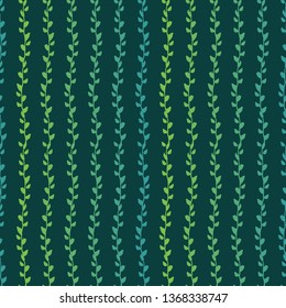 Leaf pattern design background blue and green color illustration wallpaper design