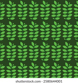 leaf pattern design green color background vector