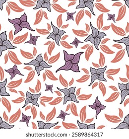 Leaf pattern design with unique and modern colors