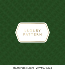 Leaf Pattern in emerald green with luxury style. Abstract Ornament for luxury fashion hotel beauty bussiness