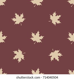 Leaf pattern, falling leaves in autumn, in chocolate colours