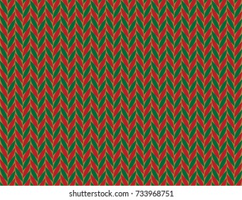 leaf pattern. Graphic ornament. Floral stylish background. Vector repeating texture with stylized leaves red and green