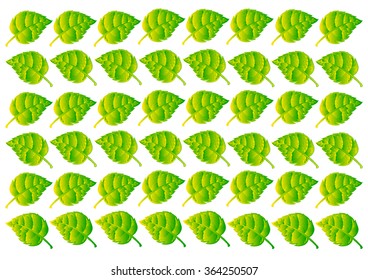  Leaf pattern. Hand drawing illustration.