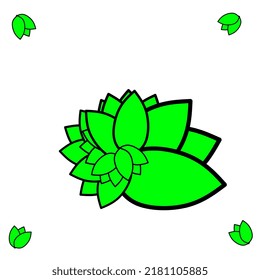 leaf pattern illustration on a white background