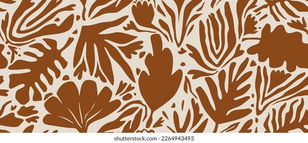 leaf pattern, leaves pattern, flower pattern, abstract pattern. vector illustration