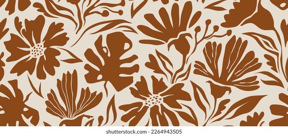 leaf pattern, leaves pattern, flower pattern, abstract pattern. vector illustration