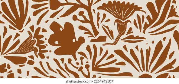 leaf pattern, leaves pattern, flower pattern, abstract pattern. vector illustration