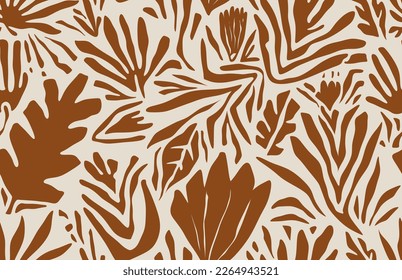 leaf pattern, leaves pattern, flower pattern, abstract pattern. vector illustration