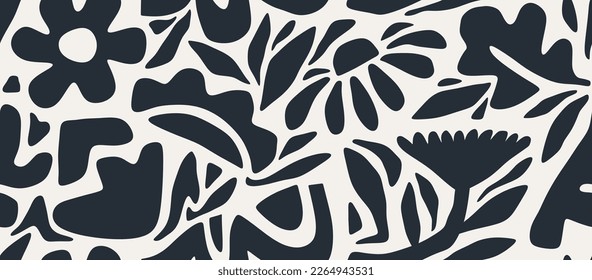 leaf pattern, leaves pattern, flower pattern, abstract pattern. vector illustration