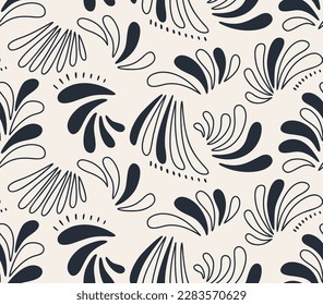 leaf pattern, leaves pattern, flower pattern, abstract pattern. vector illustration