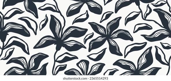 leaf pattern, leaves pattern, flower pattern, abstract pattern. vector illustration