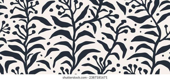 leaf pattern, leaves pattern, flower pattern, abstract pattern. vector illustration