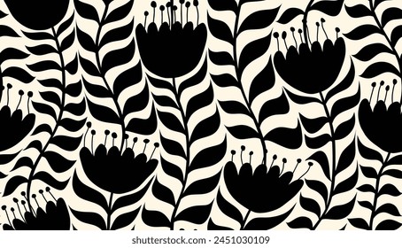 leaf pattern, leaves pattern, flower pattern, abstract pattern. vector illustration