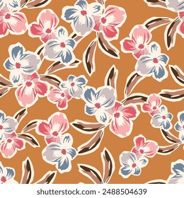 leaf pattern, leaves pattern, flower pattern, abstract pattern. vector illustration