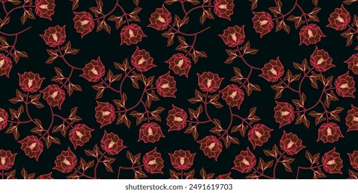 leaf pattern, leaves pattern, flower pattern, abstract pattern. vector illustration