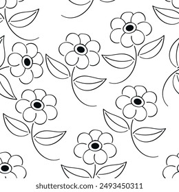 leaf pattern, leaves pattern, flower pattern, abstract pattern. vector illustration