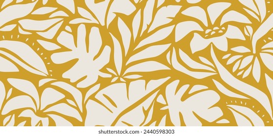 leaf pattern, leaves pattern, geometric pattern, abstract seamless pattern. vector illustration