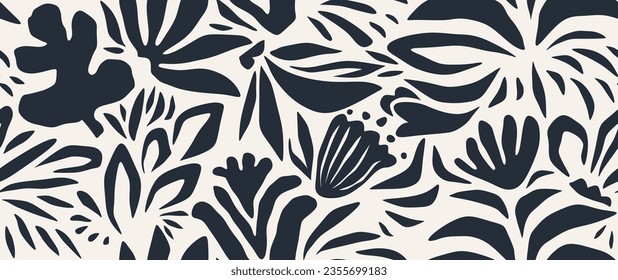 Leaf pattern, leaves pattern, geometric pattern, flower pattern, abstract flower. vector illustration