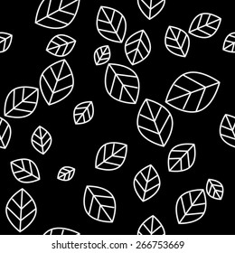 Leaf pattern monochrome simple minimalistic
