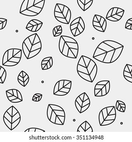 Leaf pattern monochrome simple minimalistic