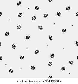 Leaf pattern monochrome simple minimalistic