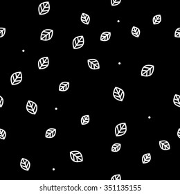 Leaf pattern monochrome simple minimalistic