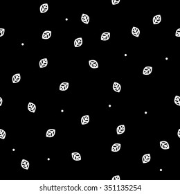 Leaf pattern monochrome simple minimalistic