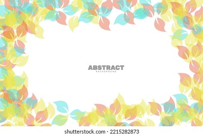 Leaf pattern multicolor background vector