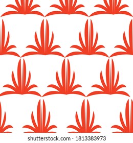 Leaf pattern red and white background collection elegant floral seamless pattern . leaves with veins , vector background .