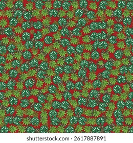 Leaf pattern for seamless fabric