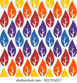 leaf pattern seamless vector illustration