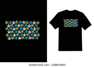 plantilla de diseño de camisetas de patrón de hoja 