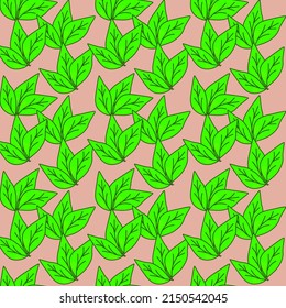 Leaf pattern texture, leaf seamless design for background or wallpaper 