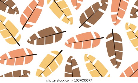 Leaf pattern vector. free space for text. wallpaper. background.