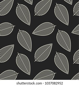 Leaf pattern vector. free space for text. wallpaper. background.
