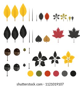 Leaf patterns for clothes, wallpapers and ceramic