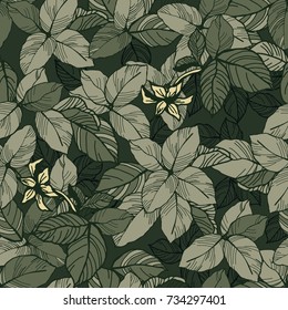 Leaf pattern.Vector illustration.